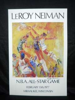 Leroy Neiman Signed NBA All Star Game Lithograph JSA  
