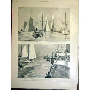  AmericaS Cup Yacht Race Sketches Dixon Erin Columbia 
