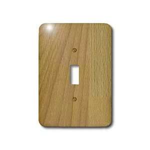 Florene Designer Texture   Beech Wood   Light Switch Covers   single 