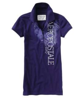 Womens AEROPOSTALE Embroidered Sequin Polo Shirt NWT  