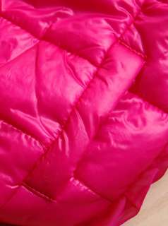 Boutique So Pretty Hot Pink Padded Vest W/ Chiffon Outlayer & Trim 