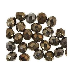   Fire Polished Glass Iris Brown Round 8mm Beads Arts, Crafts & Sewing