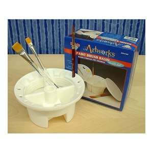 PAINT BRUSH BASIN & LID for CLEANING & HOLDING BRUSHES  