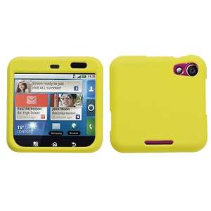 Rubber Yellow Hard Case Cover Motorola Flipout MB511  