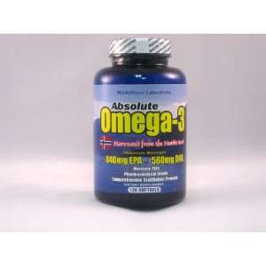  Absolute Omega 3 (120c)   120 Soft Gels Health & Personal 
