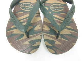 HAIVAIANAS Green Camo Thongs Flips Flops Sandals Sz 7  