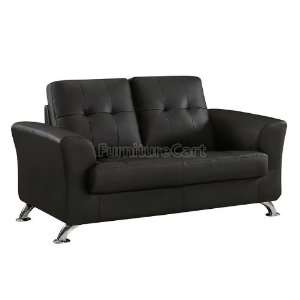   Furniture 2218 Black Modern Loveseat 2218 BL L Furniture & Decor
