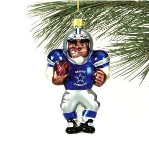 Dallas Cowboys Angry Football Player Glass Ornament 
