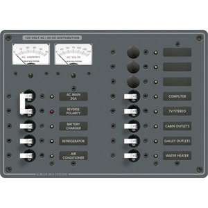Blue Sea 8076 AC Main Positions Toggle Circuit Breaker Panel (White 