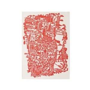  Room Décor Hand   cut style Red NYC Paper Map, Uf Re New York City 
