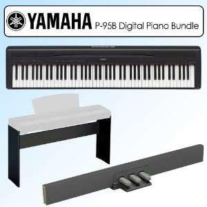  Yamaha P 95B Graded Hammer Standard Black Digital Piano 