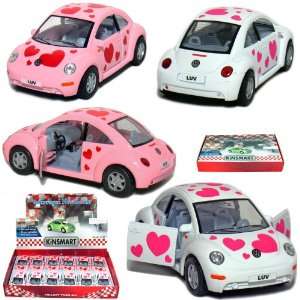  12 pcs in Box 5 Volkswagen New Beetle with Hearts Decal 