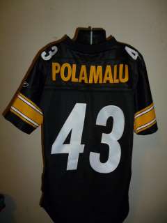 Reebok NFL Pittsburgh Steelers Troy Polamalu Sewn Youth Jersey L, 2nd 