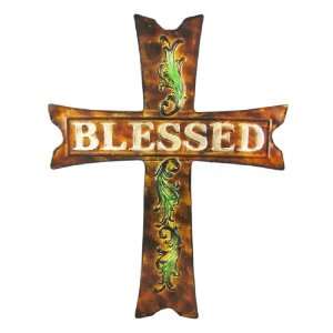 Hand Painted BLESSED Cross Wall Hanging Christian