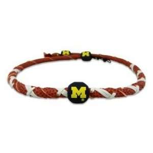   Wolverines UM NCAA Spiral Football Necklace
