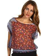 DEPT   Floral Viscose Silk Top