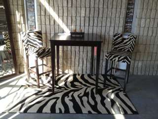 Zebra Animal Print Design Area Rug any size (4782)  