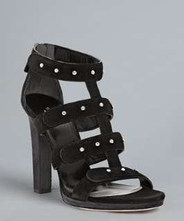 Gucci black suede studded Sigourney platform sandals   up to 