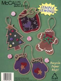 Country Christmas Ornaments Instruction Booklet McCalls  
