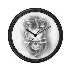  Smokey Skulls Fantasy Wall Clock by  Everything 