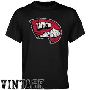 Western Kentucky Hilltoppers Black Distressed Logo Vintage T shirt 