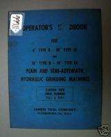 Landis Operator Manual 4 Type R Grinding Machines  