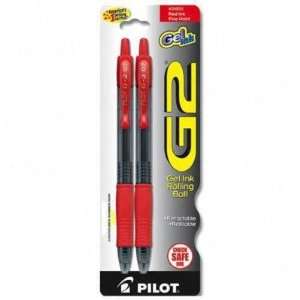  Gel Pen,Retractable,Refillable,Fine Point,2/PK,Red   PEN 