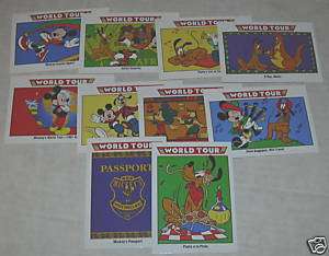 Mickey Mouse Lot of 10 World Tour Trading Cards  