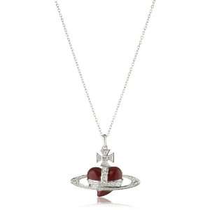 Vivienne Westwood Large Diamante Heart Pendant Necklace 