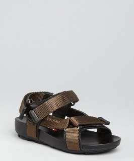 Prada KIDS Prada Sport taupe and black strap sandals   up to 