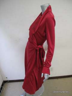 NEW Mara Hoffman Cranberry Long Sleeve Wrap Dress S$350  
