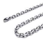 11 45 2 5mm Mens Womens Silver Tone Stainless Steel Necklace O 