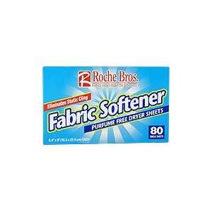 Fabric Softener   Purfume Free Dryer Sheets, 80 pc,(Roche Bros)