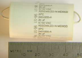 APC 20UF 150VAC Axial Metalized Poly Capacitors  