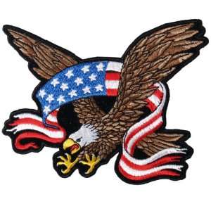  American Flag Banner Eagle Patch Automotive