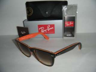   BAN RB 2140 Wayfarer 100251 54mm Black on Orange 805289325093  