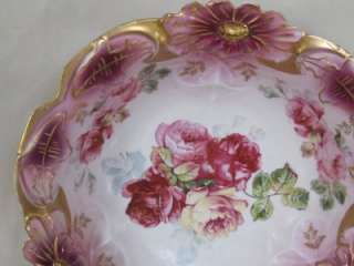 1910 IPF Ilmenau Porcelain Factory Rose Decorated Bowl  