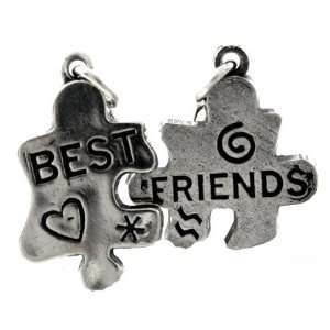 Design Visions Best Friends Puzzle 925 Sterling Silver Double Charms 