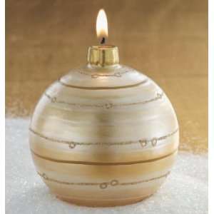  Golden Swirl Round Ornament Candle