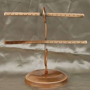 Copper Color Metal T Bar Earring Jewelry Display Stand  