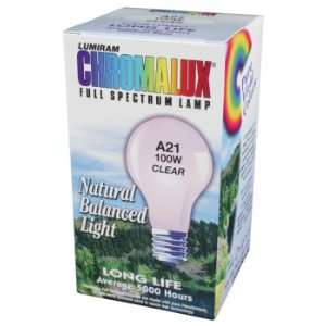  Chromalux   Chromalux A21 100w Clear Lamp, 100 w, 1 bulb 