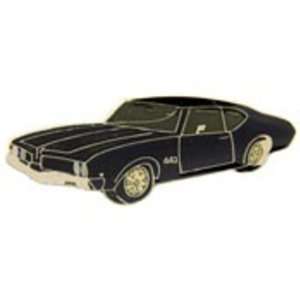  1969 Olds 442 Black Car Pin 1 Arts, Crafts & Sewing