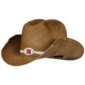   Nebraska Cornhuskers Ladies Straw Cow Girl Hat