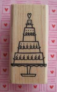 LOVE CAKE ~ WEDDING ANNIVERSARY ~ A Muse ~ Rubber Stamp  