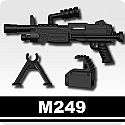 Custom m249 SAW Machine gun compatible w/ brick minifig