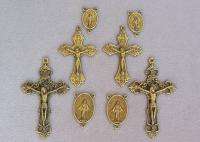 BRONZE Crucifix Centers Make Making Rosary ITALY Part  