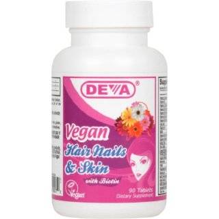 Deva Vegan Vitamins Hair, Nails & Skin, 90 Count (Pack of 2)