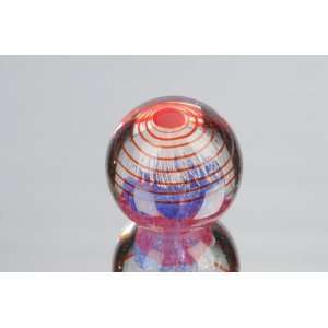   Murano Design Hand GlassRainbow Art Glass Paperweight 