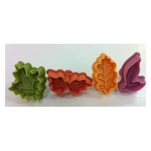  NY CAKE Leaves Set Plunger and Cutter, Set of 4