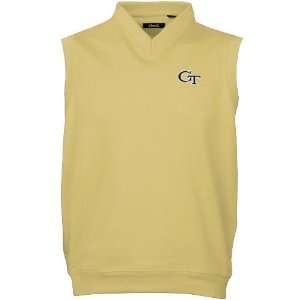  Ashworth Georgia Tech Yellow Jackets Gold Executive Vest 